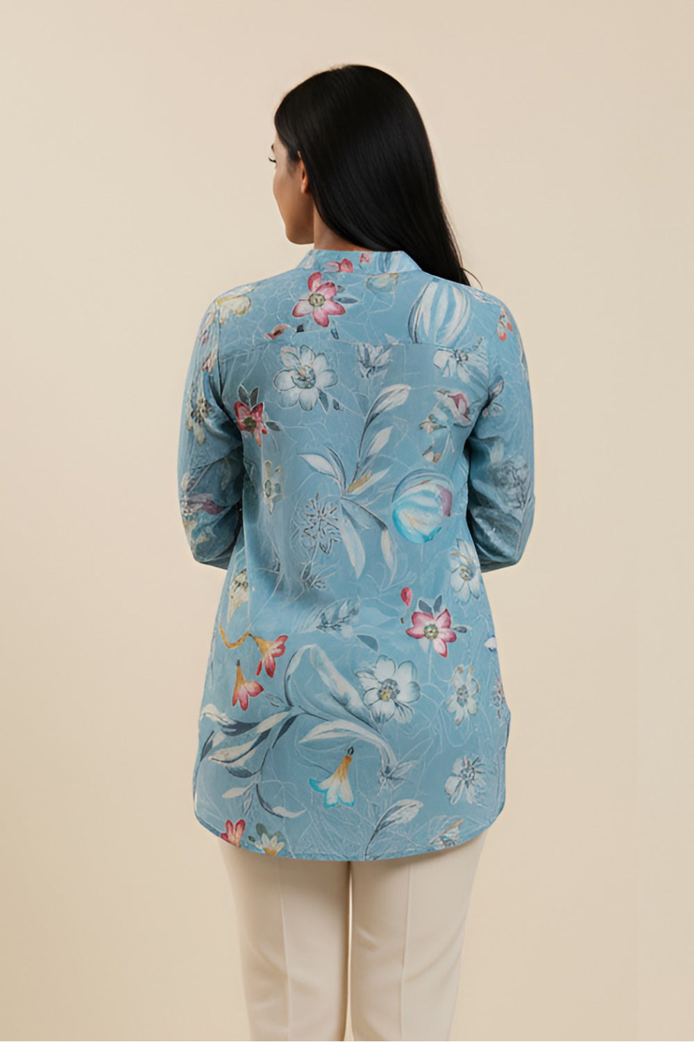 Aqua Charm Floral Shirt