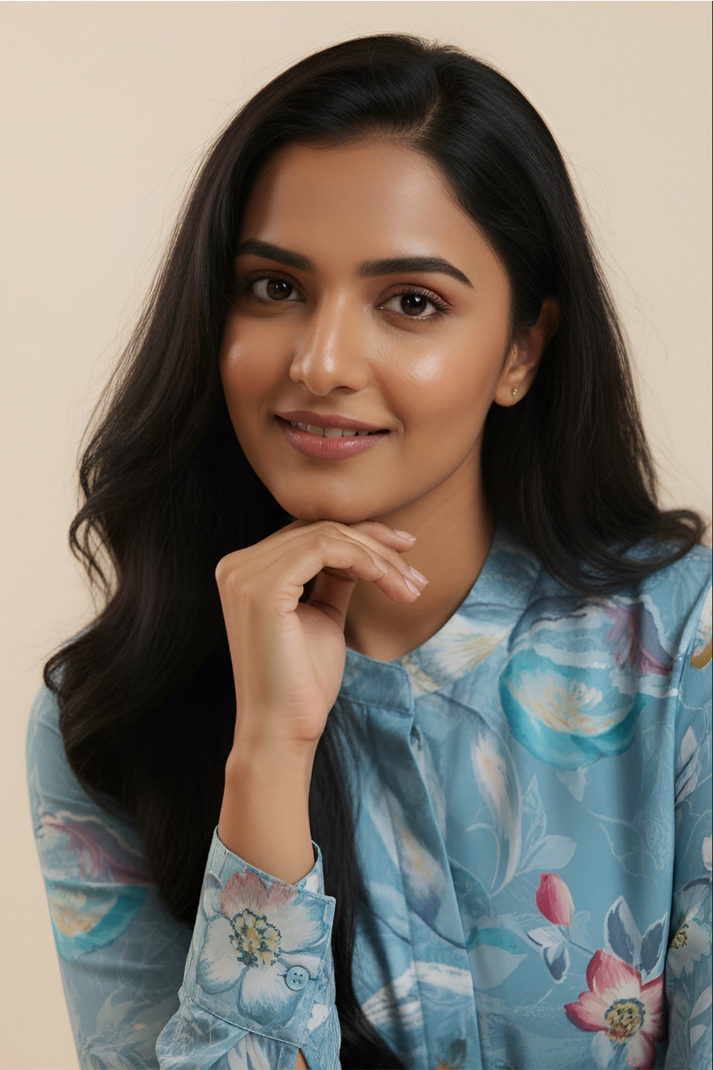 Aqua Charm Floral Shirt