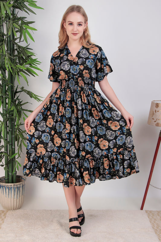 Navy Dream Midi Dress