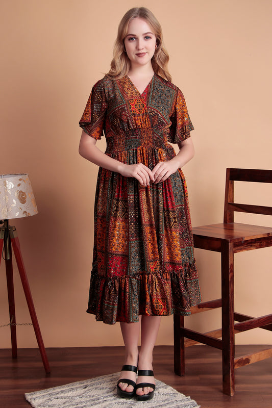 Forest Mantra Midi Dress