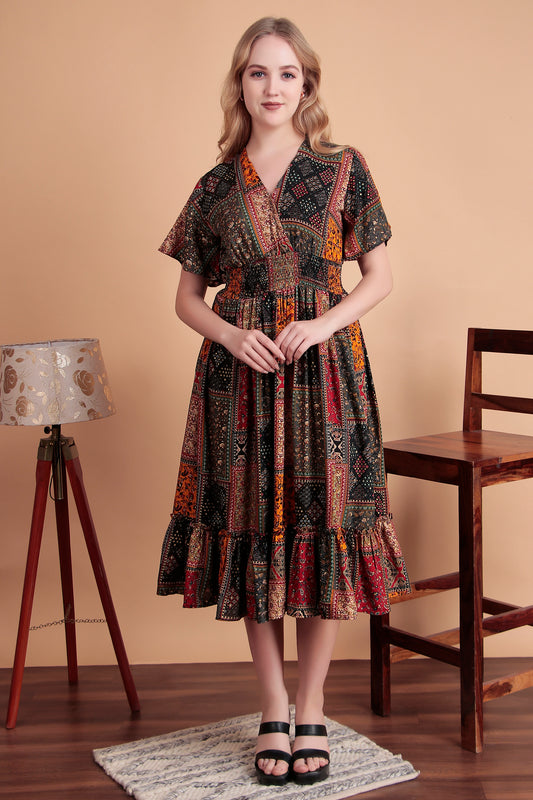 Sunset Glow Midi Dress