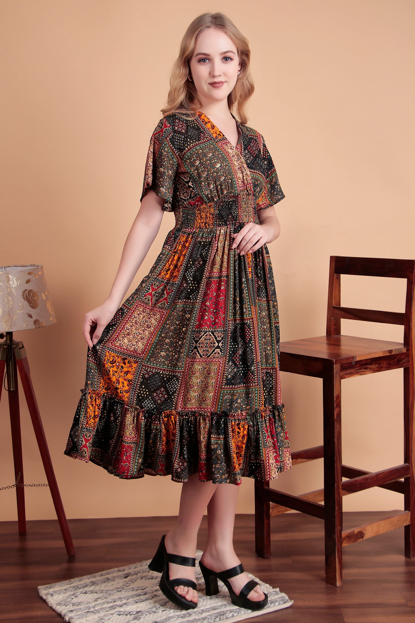 Sunset Glow Midi Dress