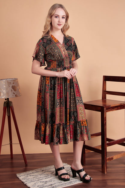 Sunset Glow Midi Dress