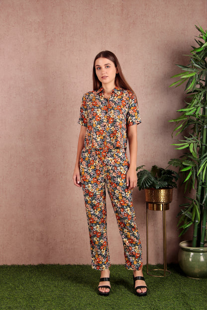 Floral Printed Premium Rayon Ethinic Co-Ord Set