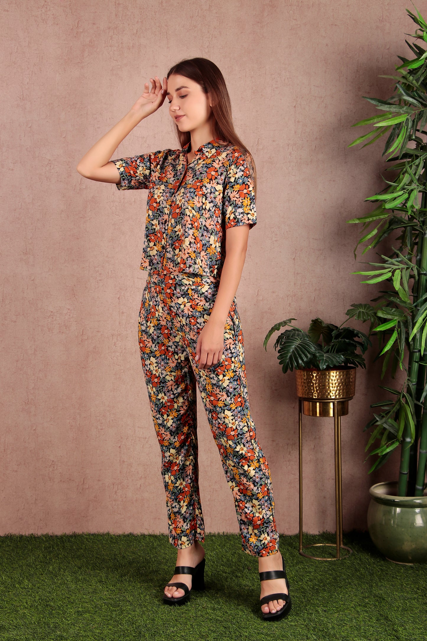 Floral Printed Premium Rayon Ethinic Co-Ord Set