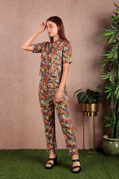 Floral Printed Premium Rayon Ethinic Co-Ord Set