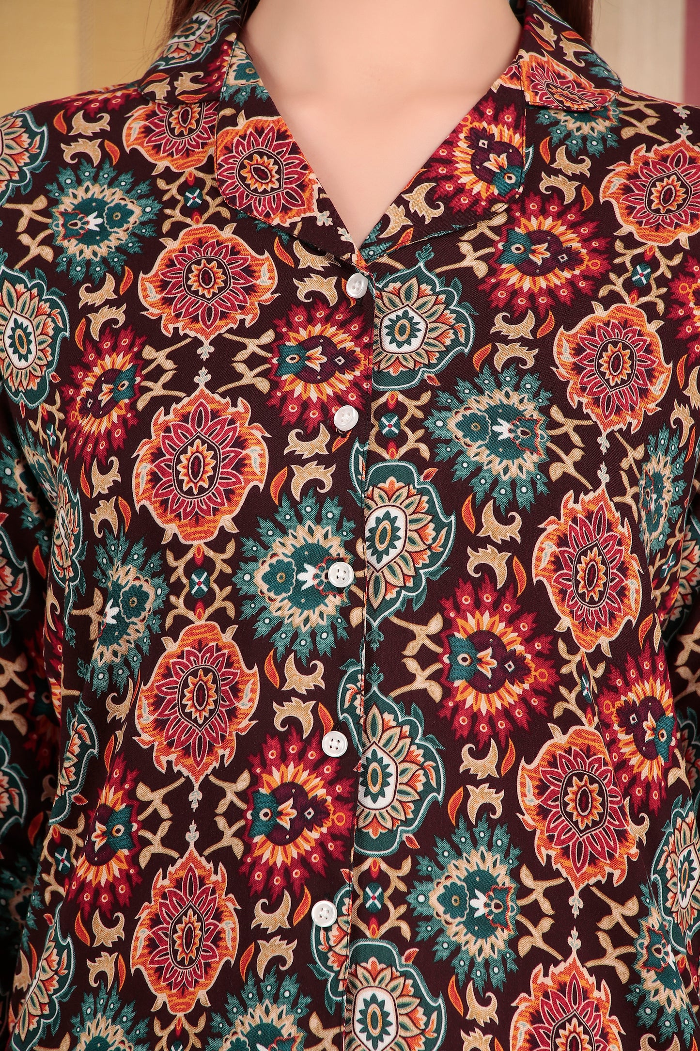 Multicolor flower print co-ord set