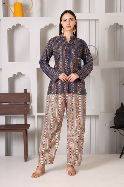 Midnight Pop On Point Co-Ord Set